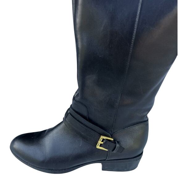Ralph Lauren Tall Black Leather Boots - Size 7.5 - Picture 7 of 10